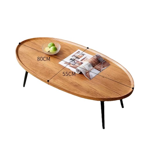 Coffee table simple modern Nordic simple home living room small apartment sofa side table small table wooden leg round tea table