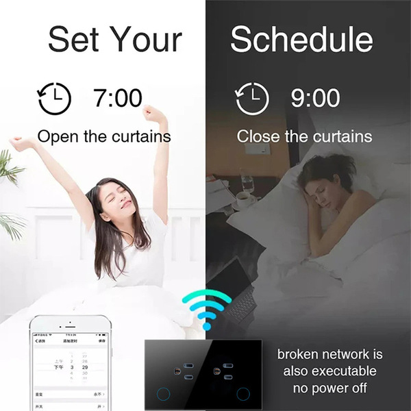 Zigbee US standard 15A glass panel with power metering function Tuya…