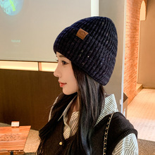 韩版保暖针织毛线帽秋冬季帽子女新款大头围防寒骑行冷帽厂家批发