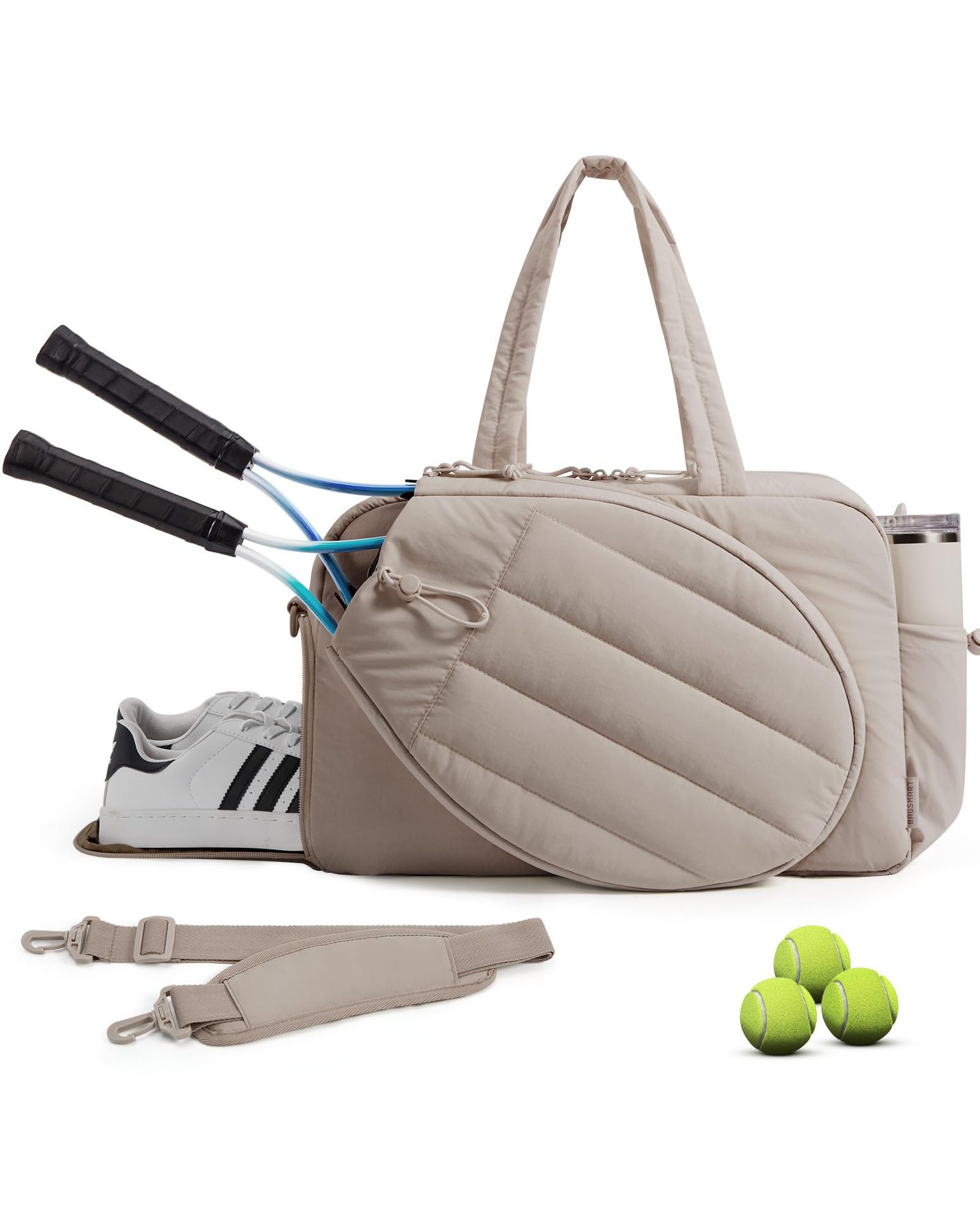Nuevo bolso de tenis transfronterizo bolso de viaje esponjoso bolso de raqueta de bádminton deportiva bolso de almacenamiento ligero de color sólido