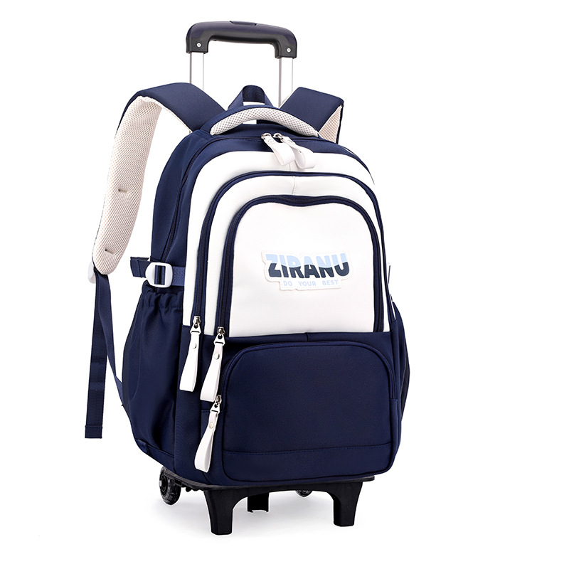 Pescado natural nueva mochila para niños de grado 3 - 6 estudiantes de primaria con tirón con ruedas para subir escaleras, mochila de secundaria secundaria