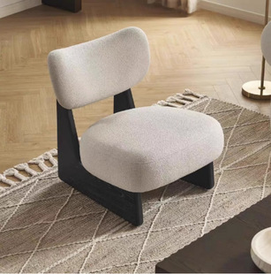 Crescent Lazy Sofa | Silent Style Nordic Solid Wood Single Sofa Chair Leisure Bedroom Chair Light Luxury Designer