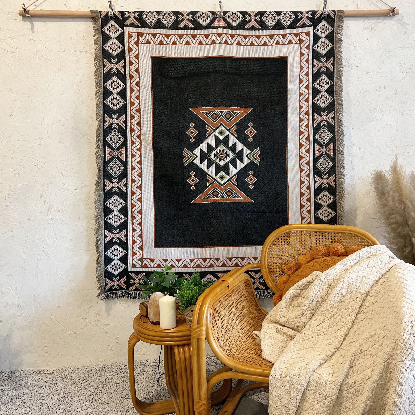 430g Weight carpet, blanket Home Textiles & Decor Type Cotton Nitrile Blend Material Geometric Pattern Casual Style Casual Geometric Cotton Nitrile Blend Carpet Blanket Artificial Decorations 11