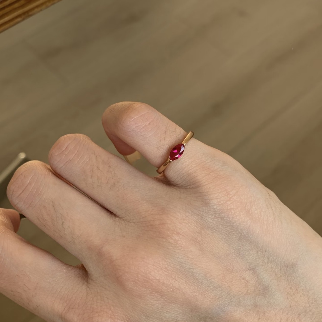 Vintage Angel Eye Ruby Ring With Marquise Diamond For Women_voghion.com