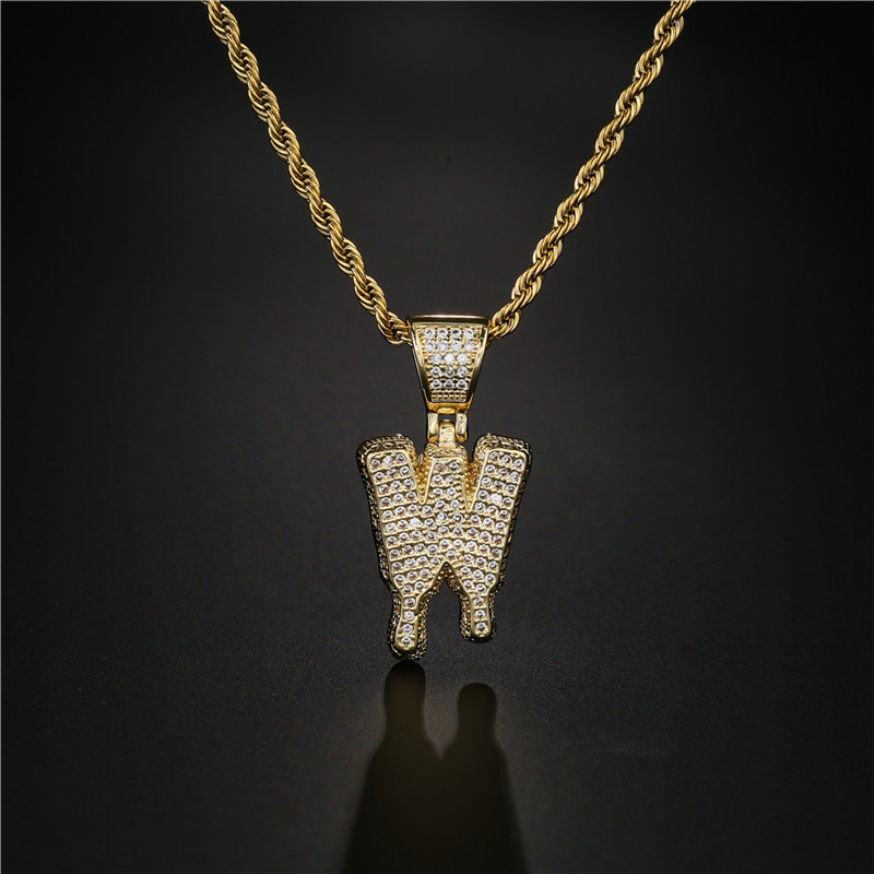 wholesale bijoux irrguliers 26 colliers alphabet anglais Nihaojewelrypicture10