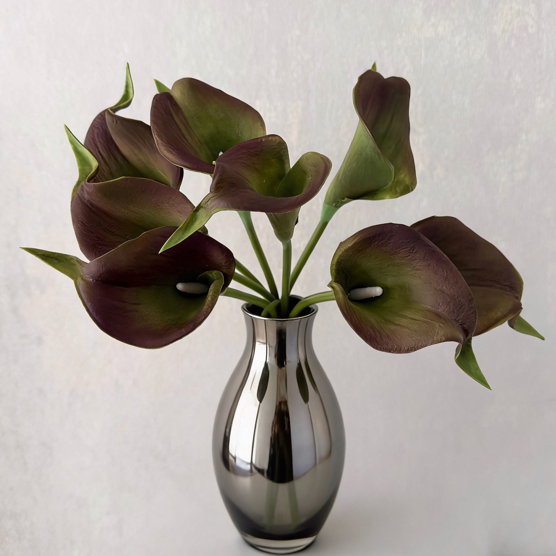 Flor artificial pu sentir Calla Lily Sala decoración del hogar diseño hogar a juego novia celebración flor image 6
