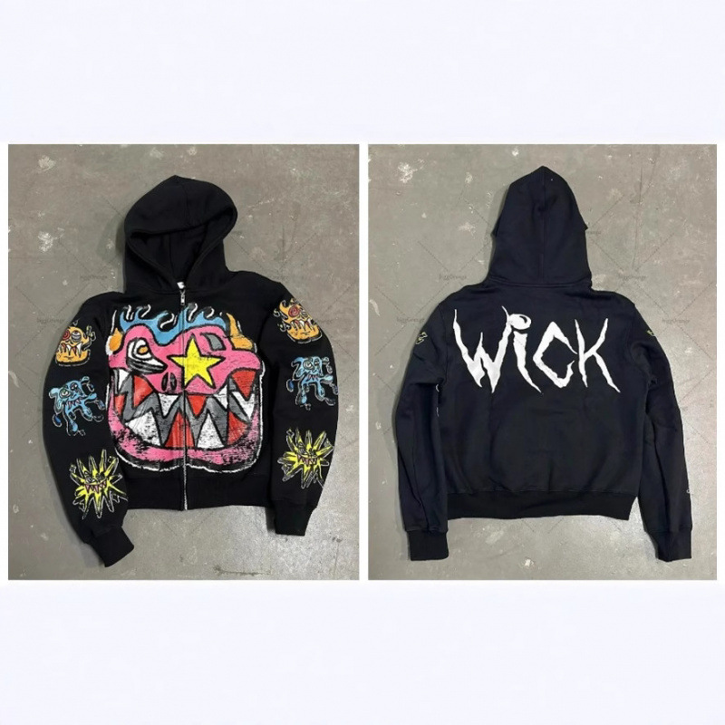 Men's Clothing European And American Trendy Brand Sweatshirt 3D Digital Printing Y2K Retro Unisex Loose Hoodie Sweatshirt_viptrois.com