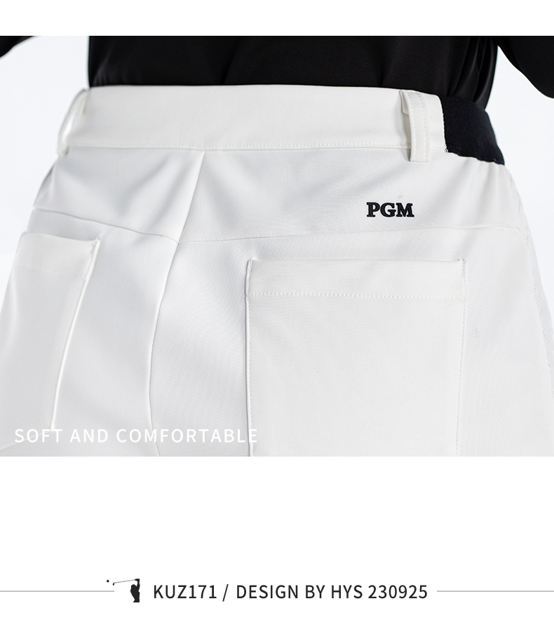 Quần golf thể thao nữ thu đông lót cotton, thắt lưng co giãn giữ ấm — KUZ171-Quần short cotton đen, KUZ171-Quần short cotton trắng chi tiết 17