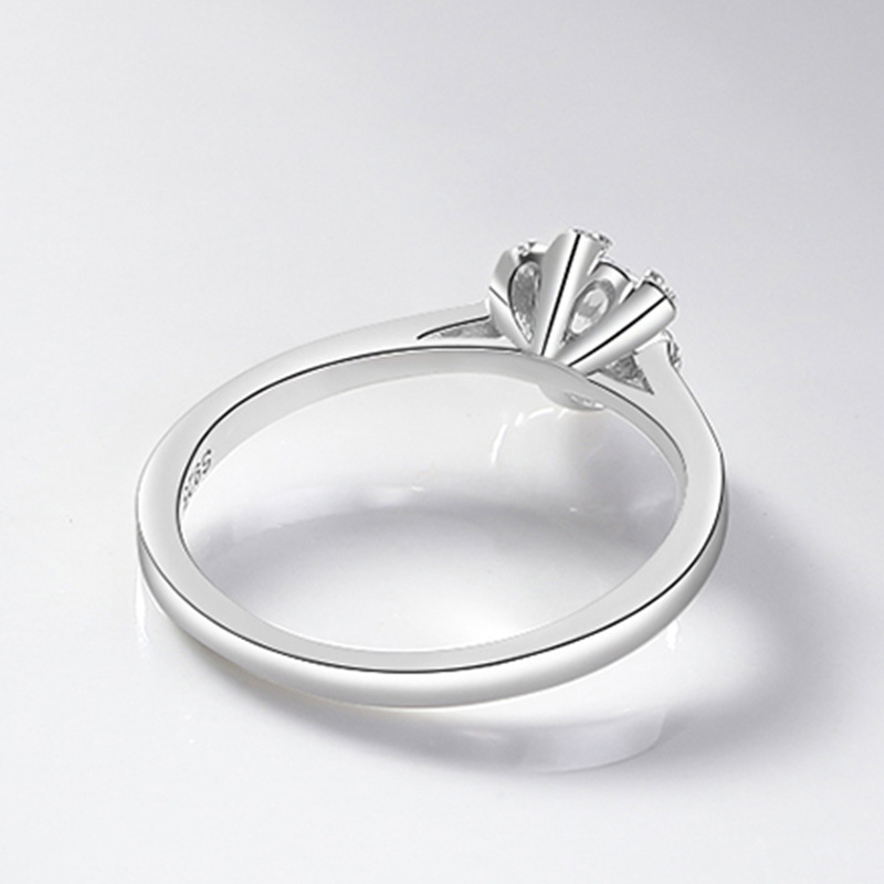 Fashion Flower Copper Plating Zircon Rings 1 Piece