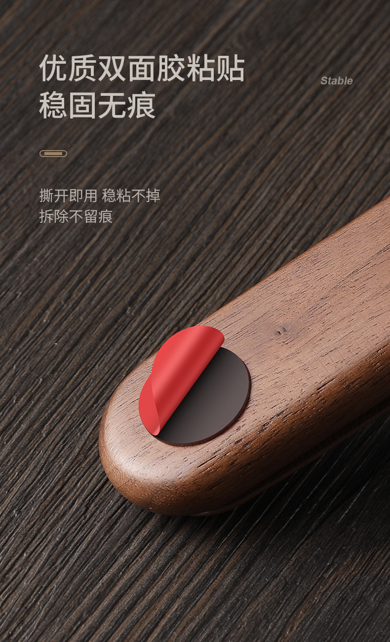 Black walnut wooden temporary parking number plate phone moving license plate car ornaments simple car moving card
