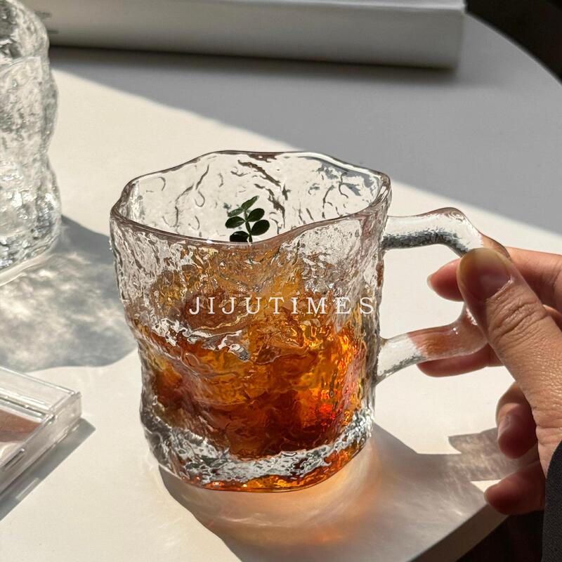 Ins-Style Glass Cup with Handle for Home Use, High Aesthetic Value, Suitable for Drinking Water, Coffee, Milk, Juice, and Breakfast Ins-Style Glass Cup with Handle for Home Use, High Aesthetic Value, Suitable for Drinking Water, Coffee, Milk, Juice, and Breakfast