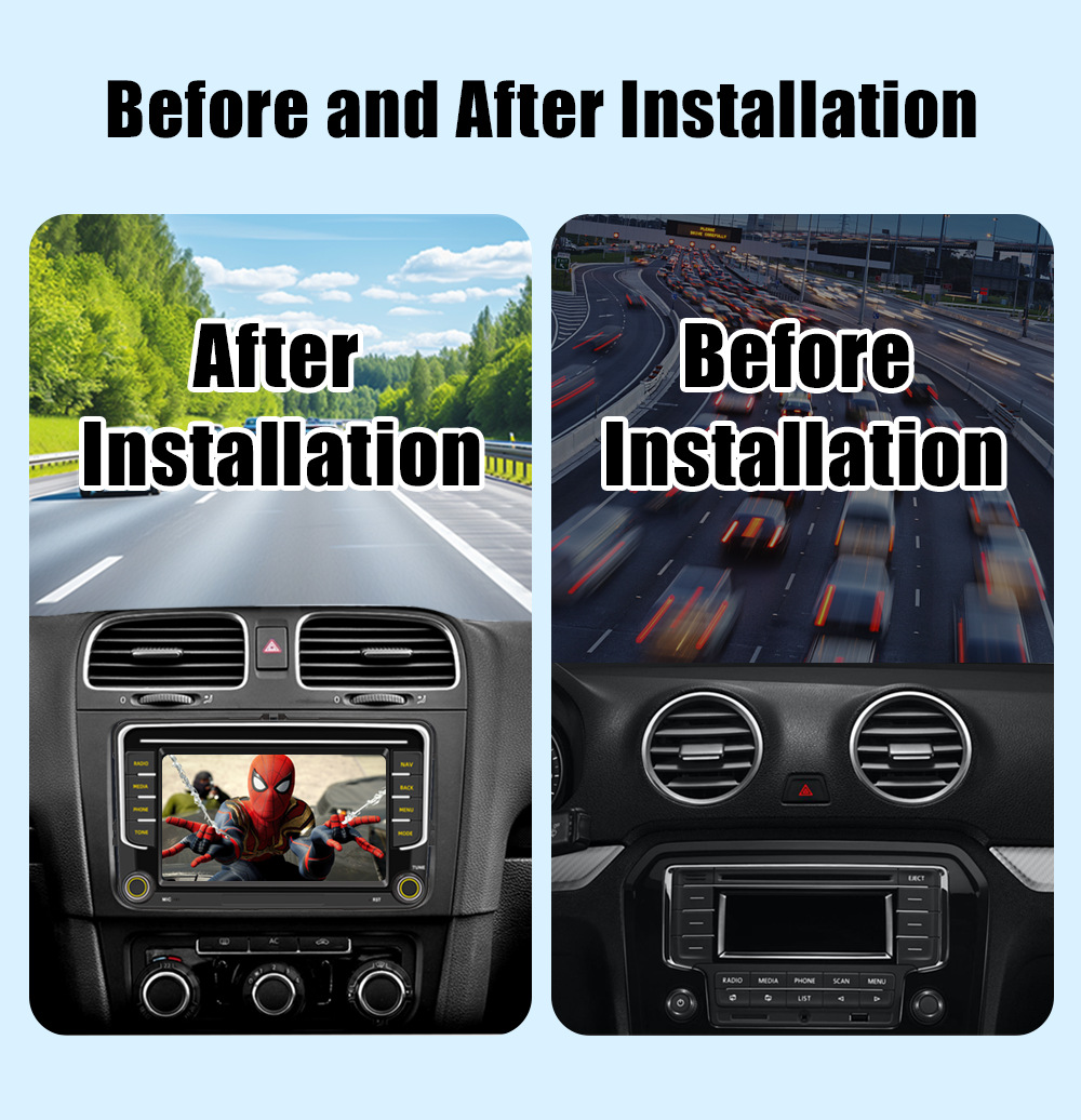 Volkswagen 7inch Linux Car System Wireless Carplay/Android Auto In-Car Navigation All-In-One Device