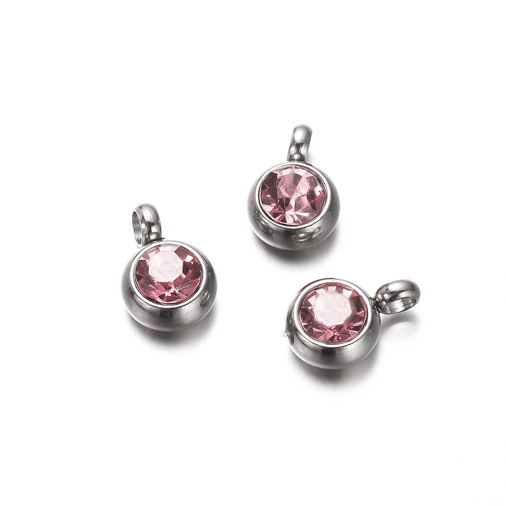 8g Weight Pendant Jewelry Making Type Birthstone Inlay Material DIY Jewelry Accessories Classification 10 PCS/Package Quantity 304 Stainless Steel Material Round Pattern Inlay Design Simple Style, Classic Style Style 10 PCS/Package 304 Stainless Steel Birthstone Round Pendant 5