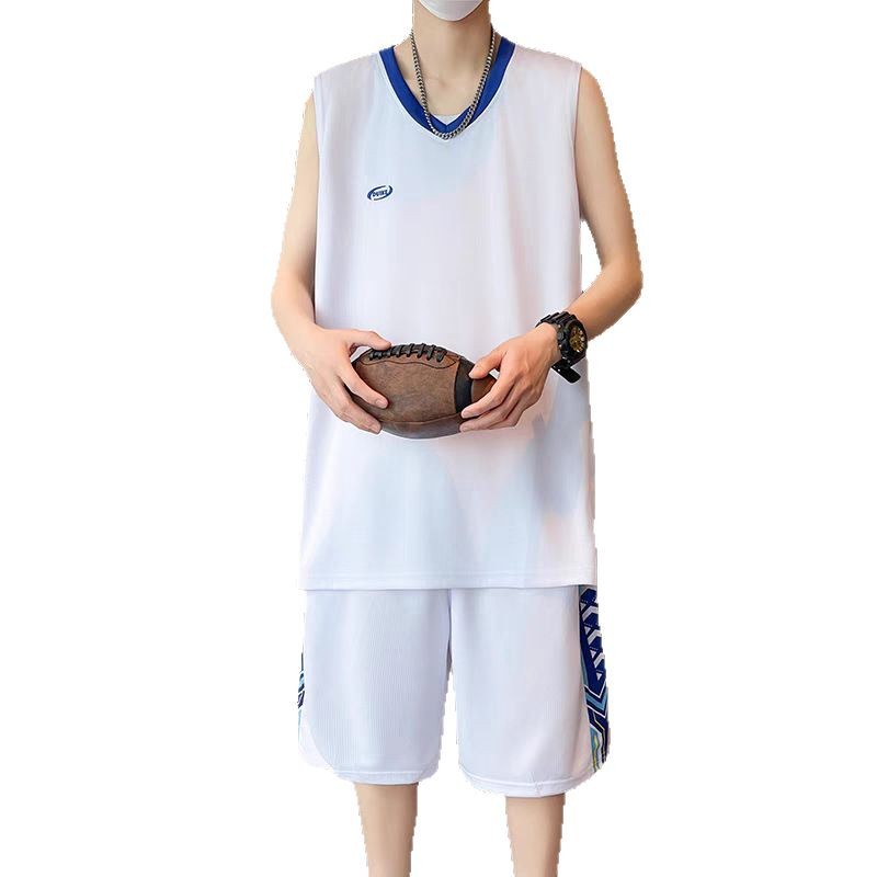 Shirt Less Clothing Sportswear suit Men's Summer Short-sleeved T-shirt Basketball Clothes Casual Shorts Two-piece Korean Fashionable