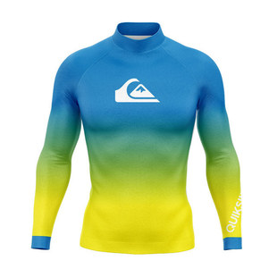 QUIKSILVER Diving Suit Quick Dry Jellyfish Suit Men's Sun Protection Surfing Top Long Sleeve Swimsuit Drifting Surfing Suit