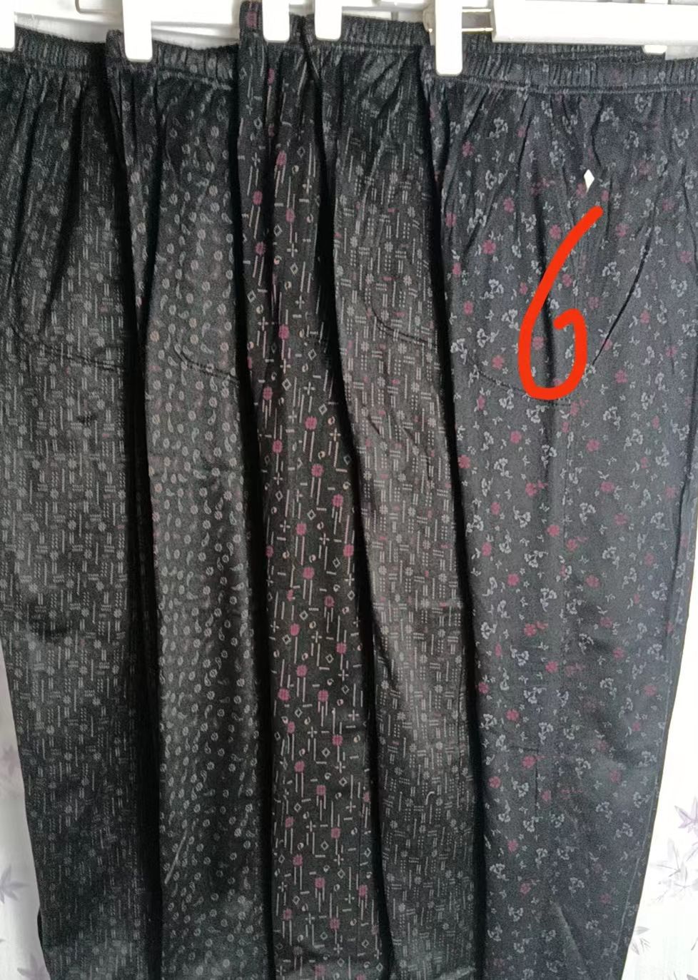 브러시 밀크 실크 프린트 팬츠 No. 3