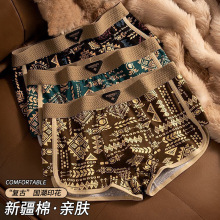 男士内裤新疆棉复古男士平角裤透气四角裤潮流美式复古民族风批发