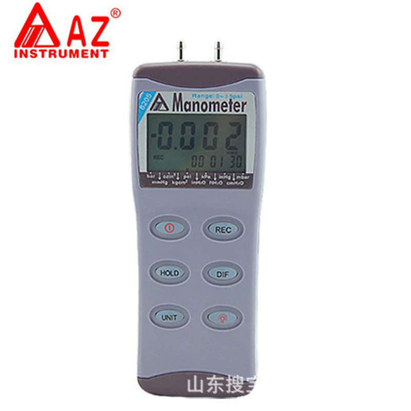 Тайвань Хэнсинь AZ8205 цифровой манометр стр манометр Микродифференциальный манометр Электронный манометр