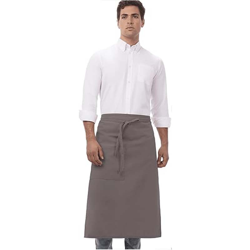 Amazon transfronterizo poliéster algodón delantal cocinero restaurante casero ropa de trabajo hombre y mujer delantal corto fábrica al por mayor