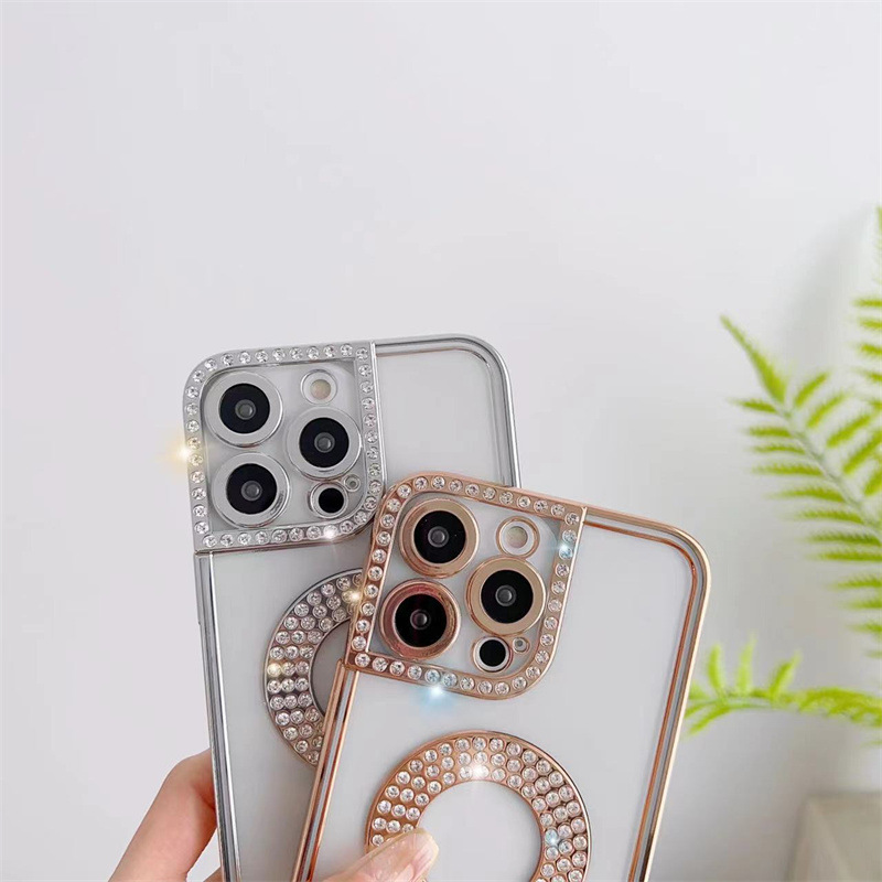 Simple Style Round Tpu Rhinestone   Phone Cases display picture 4