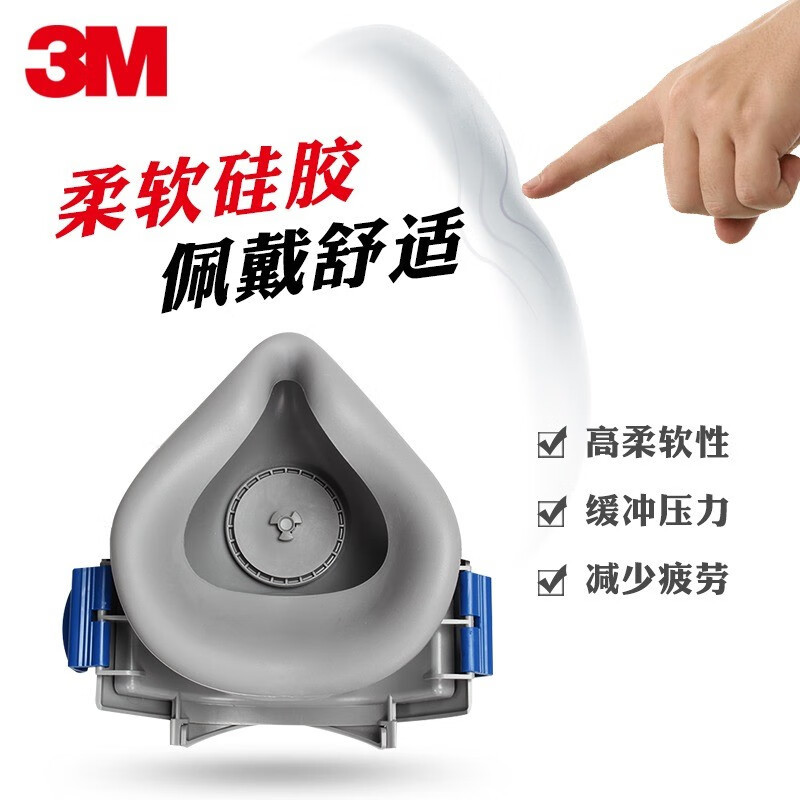 3m7772 con 7744 máscara de polvo confortable PM2.5 máscara de polvo industrial de mina de carbón pulido de polvo