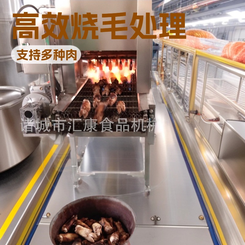 汇康研发新型鸭翅燎毛机 鲜辣椒烧椒机器 猪尾巴火燃可调喷毛机