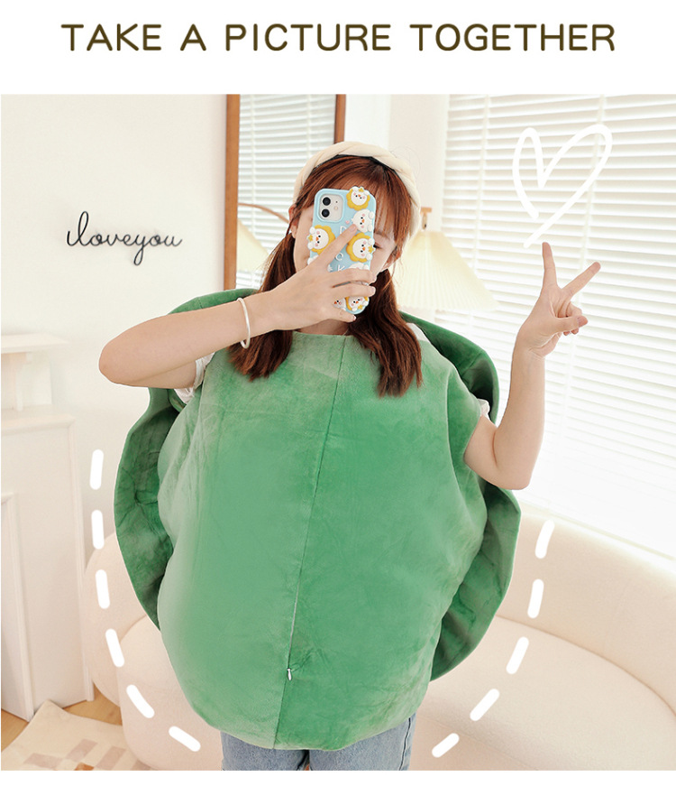Zhao Lusi's Same Style Turtle Shell Wearable Clothing Plush Toy Oversized Turtle Shell Pillow Doll Plushie