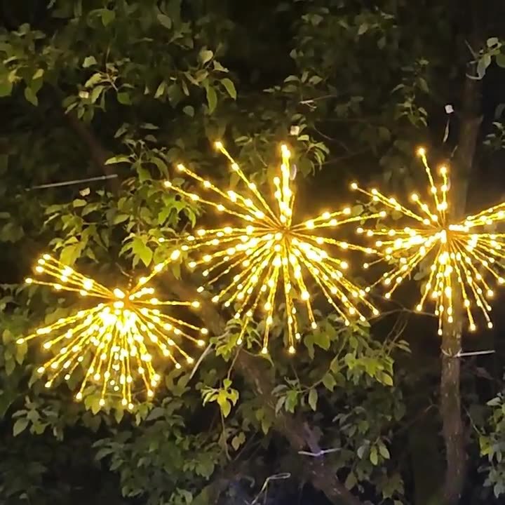 Lámparas LED Fuegos artificiales Explosiones de estrellas de árboles Lámparas colgantes Festival de Primavera Navidad Centro comercial Parque Festival de luces Decoración de luces