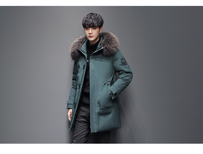Men's Hooded Down Jacket Winter Warm Business Thickened Coat_voghion.com