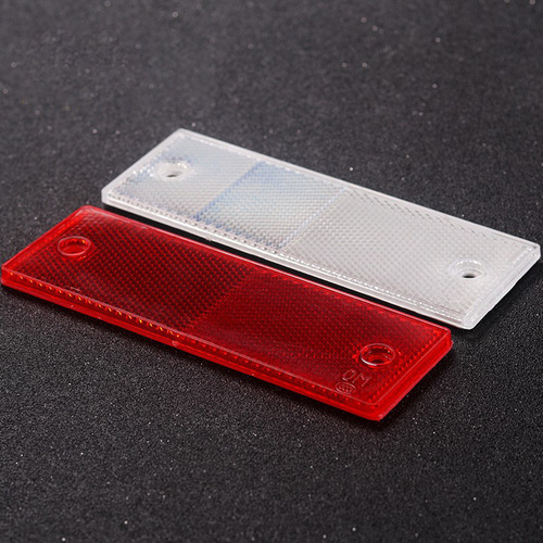 Box truck reflector car reflector reflective logo plastic annual review warning sticker body red and white reflective strips