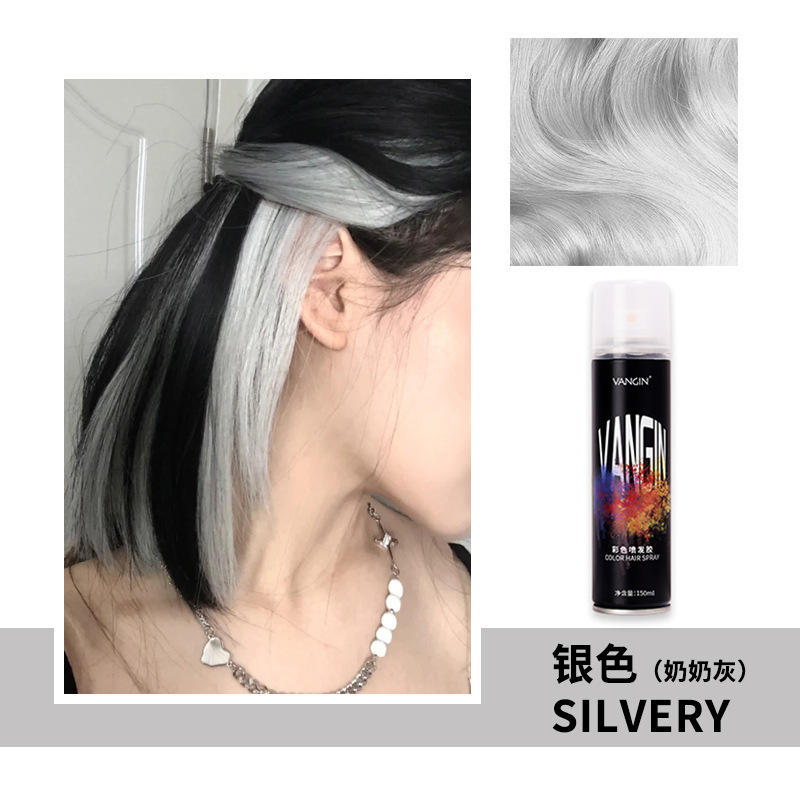 VANGIN 使い捨てカラースプレーヘアスプレー染色一時的な洗えるヘアカラースプレー|undefined