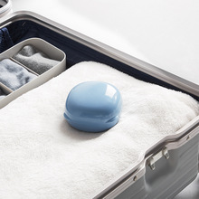0WYV旅行带盖香皂盒洗脸皂便携盒卫生间塑料小巧沥水皂盒泡泡熊香