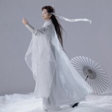 原创汉服春夏2025新款白色仙服套装大袖男绣花飘逸侠客魏晋风古装