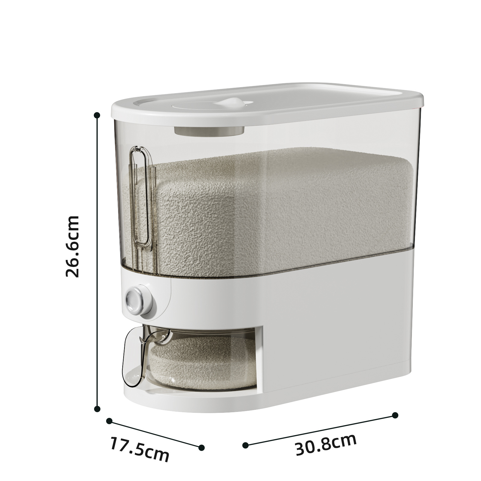 [Selección estricta] nuevo barril de arroz a prueba de insectos a prueba de humedad sellado de harina de arroz de grado alimenticio hueco de almacenamiento de barril de arroz