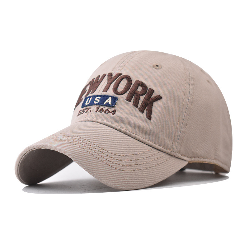 Algodón NUEVA YORK letra grande gorra de béisbol bordada para hombres y mujeres primavera, verano y otoño simple gorra a prueba de sol image 10