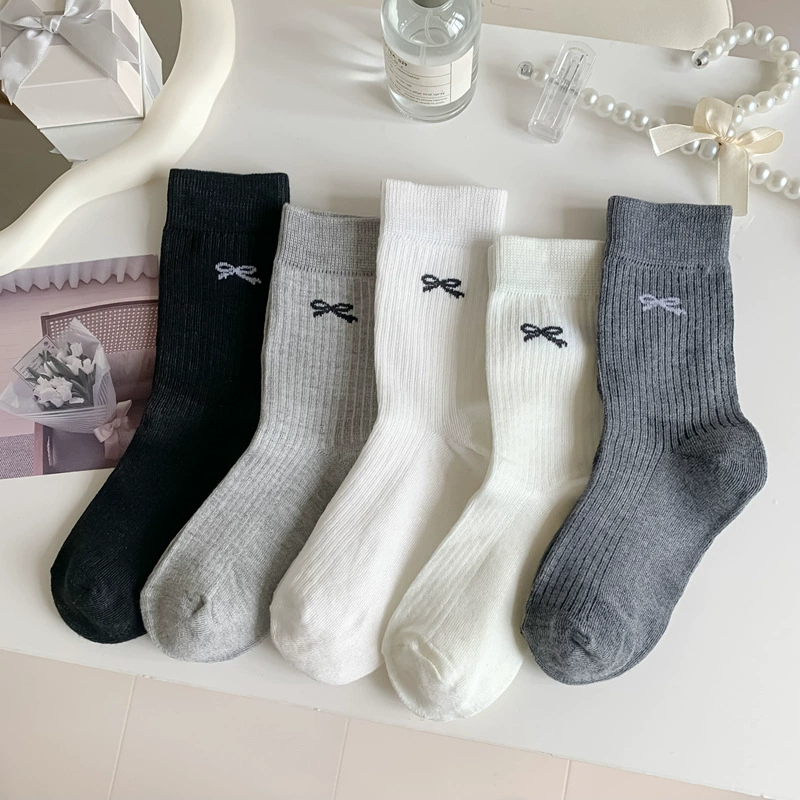 Гольфы Soft brand средней длины, демисезонные, с бантиком, унисекс