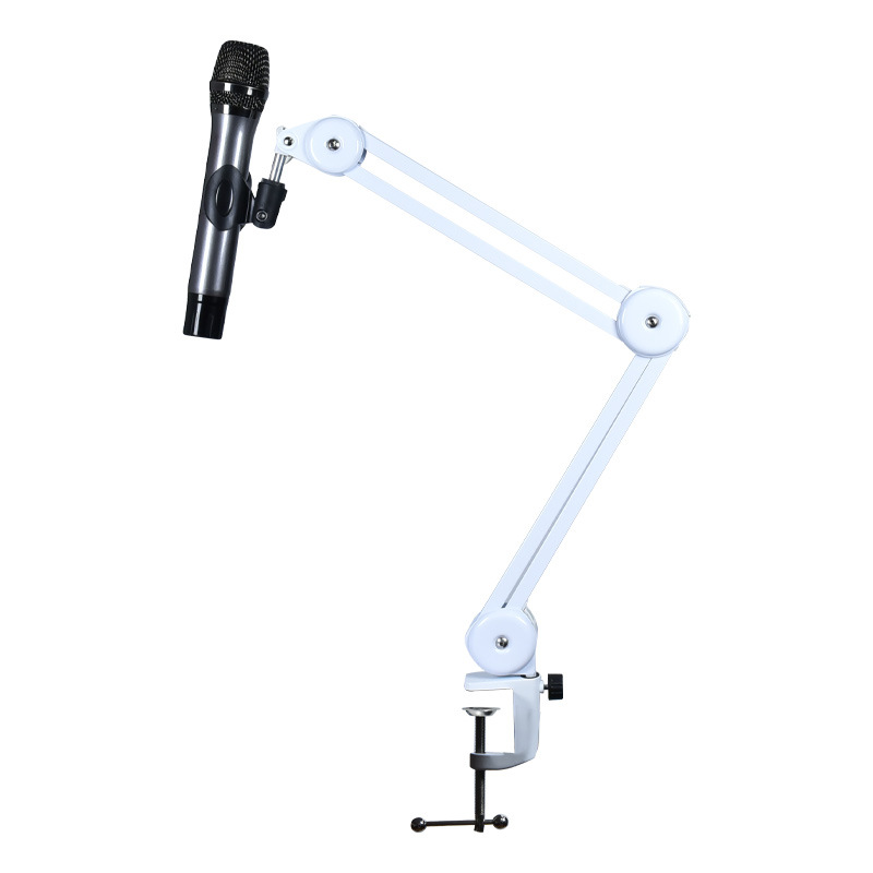 Soporte en voladizo de micrófono Soporte en voladizo de micrófono en vivo de escritorio universal sin resorte Soporte de metal retráctil plegable