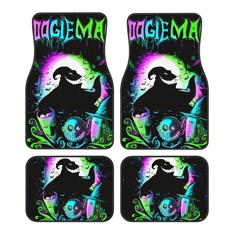 Temu's Best-Selling Halloween Car Floor Mats, High-End Four-Piece Set, Universal Special-Purpose Mats, Cross-Border Dropshipping Foot Mats
