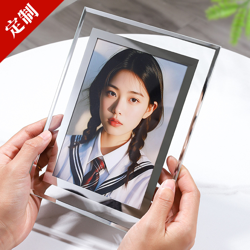 Crystal Photo Frame Display Stand for Washing Photos, Making Empty Frames and Printing Photos, Custom DIY 678inch Glass with a High-End Feel