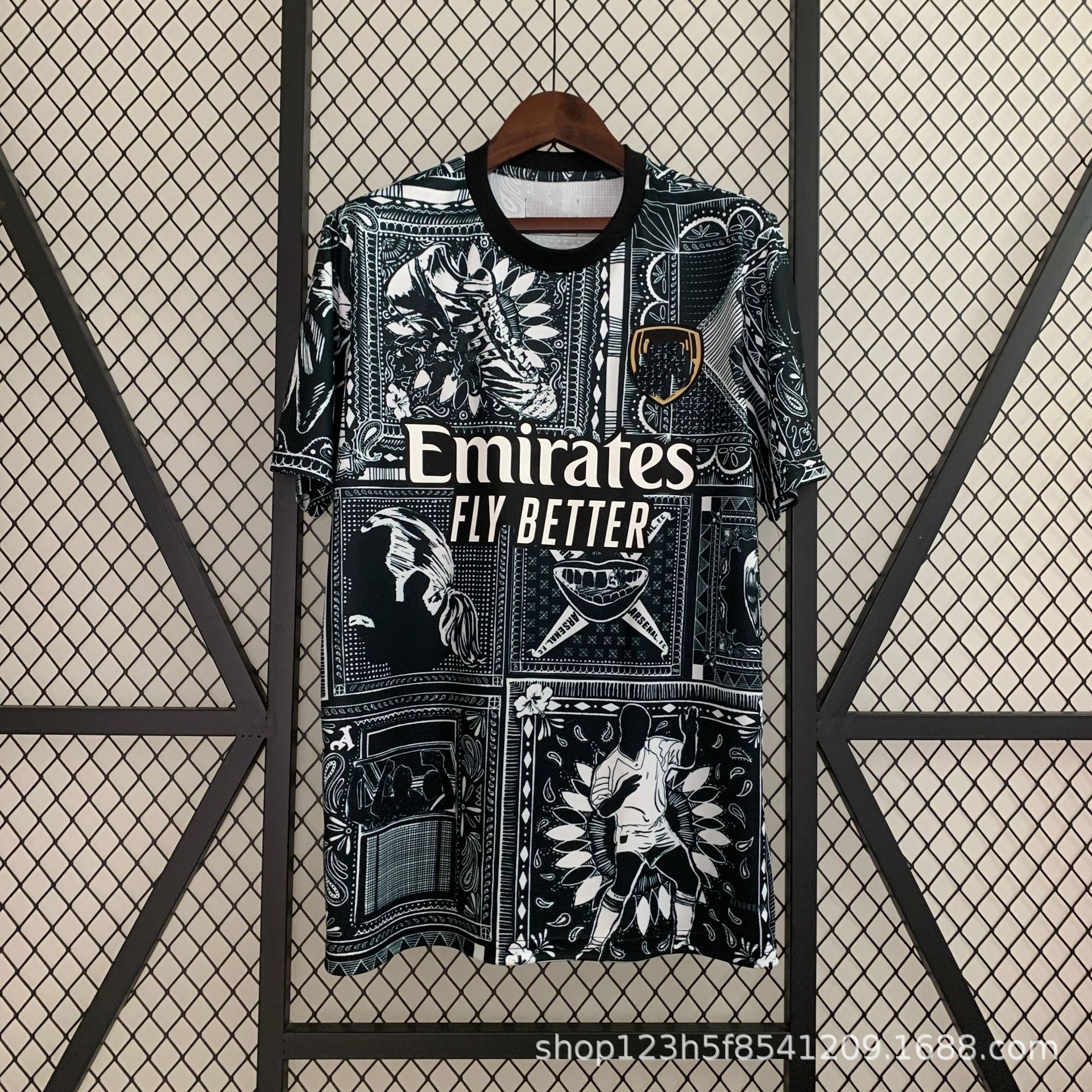 adidas x Arsenal 2026/27 Bandana Graphic Jersey Black White