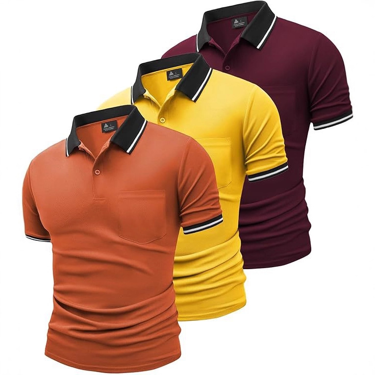 男士商务休闲短袖POLO衫工装POLO