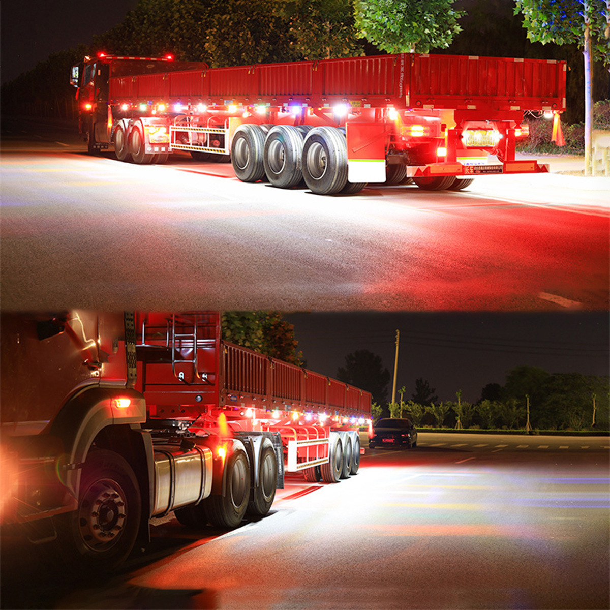 Cross-Border Truck Side Lights 24V Truck Devil Eye Side Lights Warning Lights Driving Lights Side Marker Lights Signal Lights