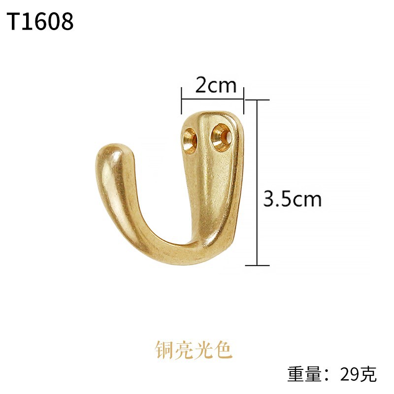 Procesamiento de ganchos de metal de latón personalizados, ganchos para ropa de guardarropa, zapatos retro, ganchos de entrada sin perforación de cobre detrás de la puerta