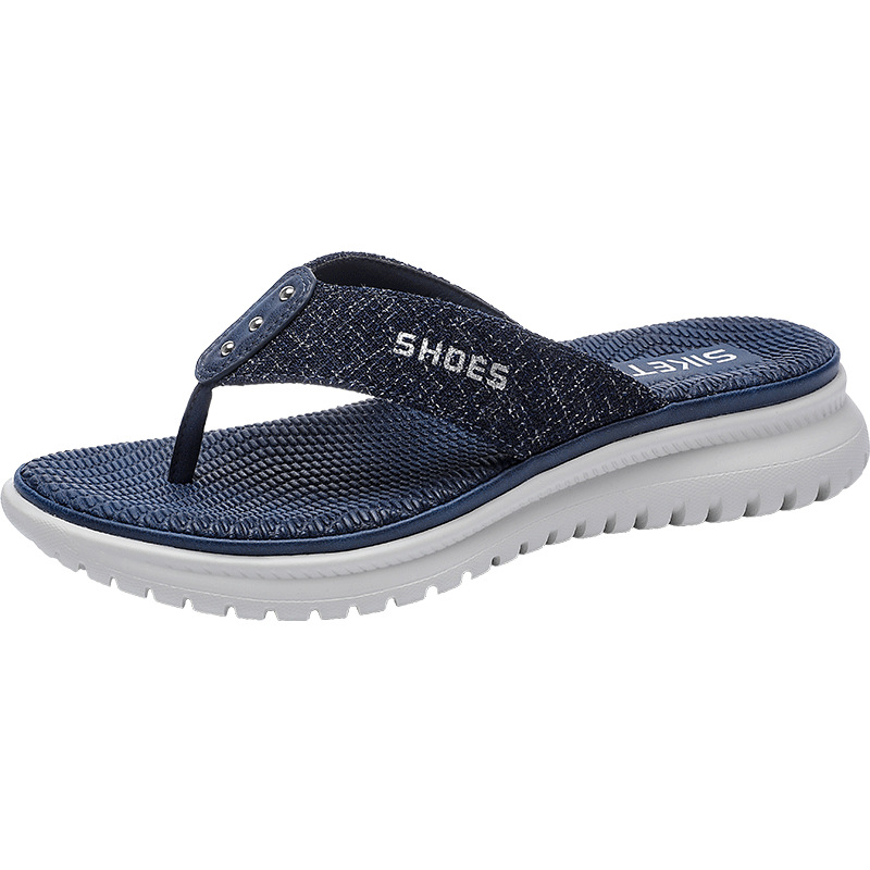 2025 nuevos productos de verano sandalias europeas y americanas chanclas simples para mujer estilo deportivo cuña casual zapatillas de talla grande