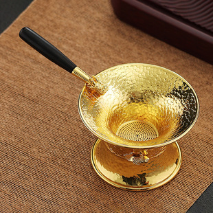 Pure Copper Tea Leakage Tea Filter Tea Strainer Kung Fu Tea Set Accessories Tea Separator Filter Screen Tea Filter