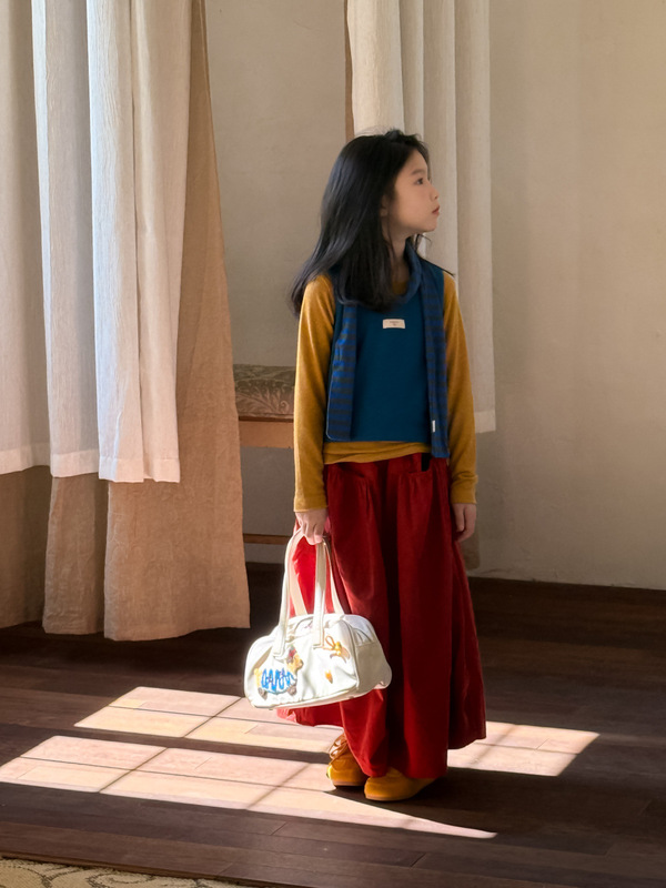童背心2025秋女童贴标小背心两件套儿童纯色休闲打底衫末小蒙|undefined