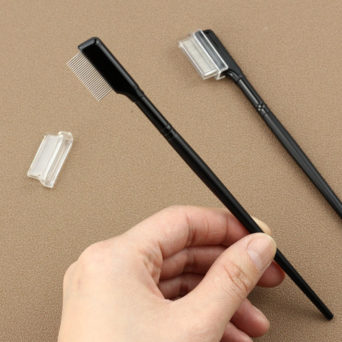 Eyelash steel comb, ruler, steel needle, eyelash brush, eyebrow brush, eyebrow trimming comb, real and false eyelashes, makeup brush, beauty tools, water willow wood
