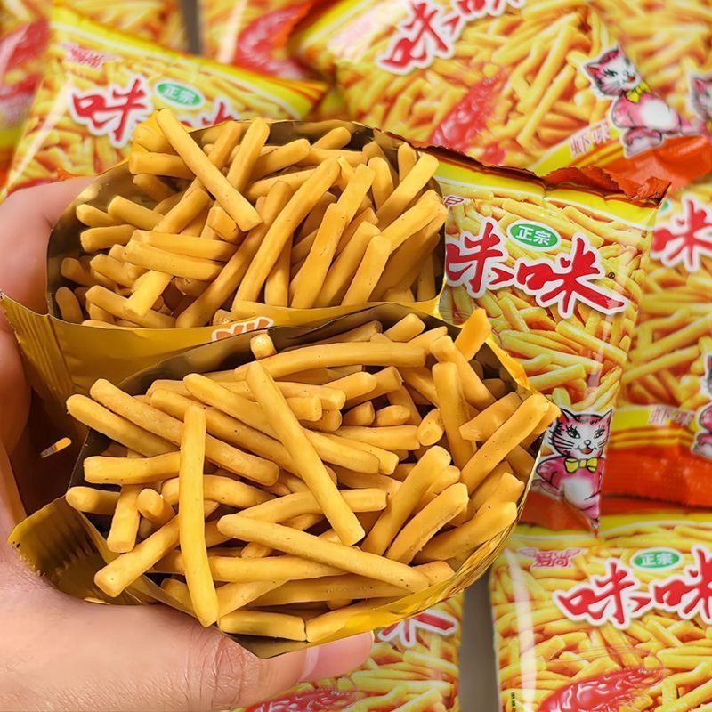 咪咪虾条虾味小包装薯条小零食品蟹味粒小包休闲小吃食品批发