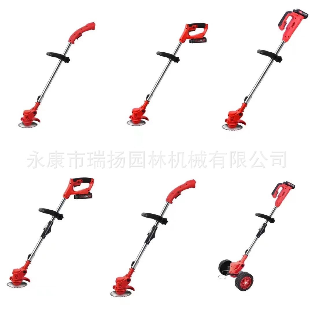 新款便携式锂电割草机 小型家用除草机充电式农用锂电多功能打草