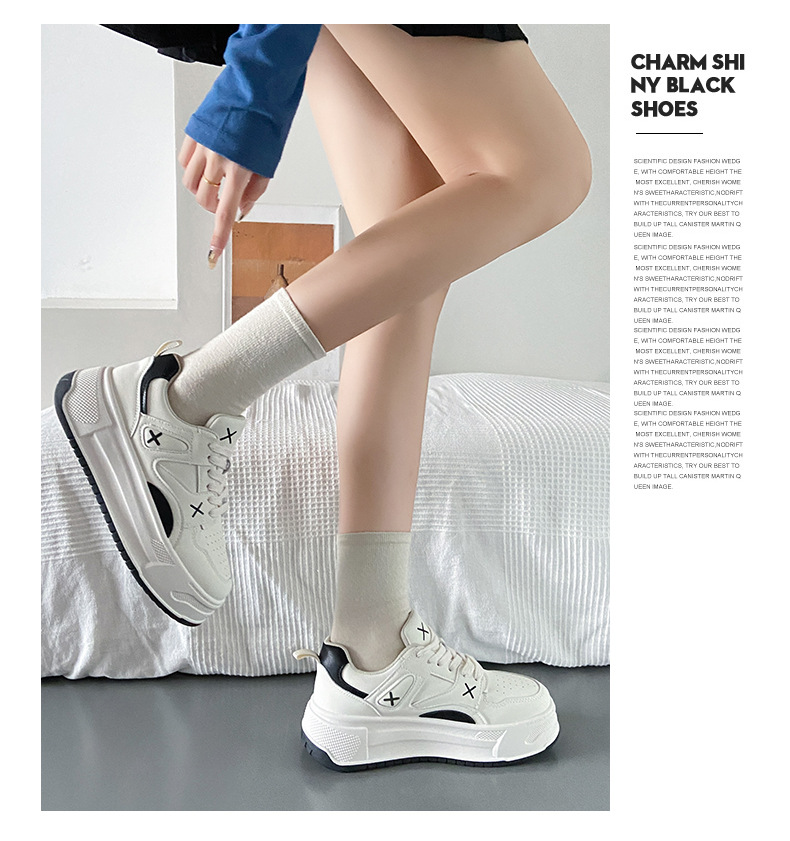 2024 début du printemps nouvelle édition coréenne petites chaussures blanches femme Instagram étudiant sport et loisirs chaussures de planche chaussures de tir de rue semelle épaisse_voghion.com